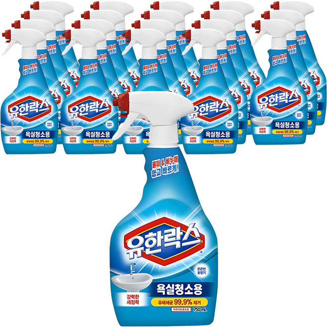 유한락스 욕실청소용 세정제, 750ml, 20개