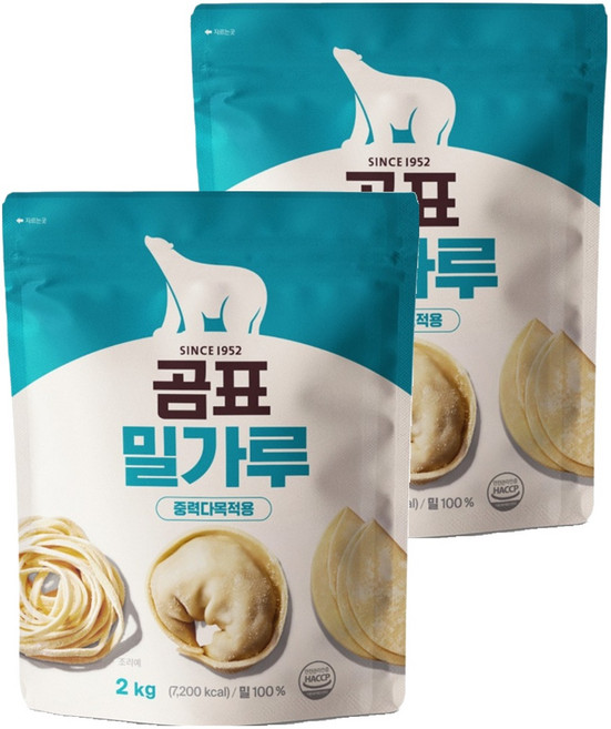 곰표 밀가루 중력다목적용, 2kg, 2개