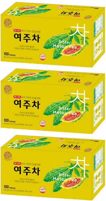 우리차 여주차, 800mg, 100개입, 3개