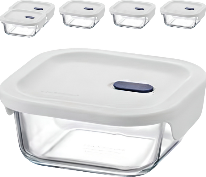 락앤락 탑클라스 실리콘 정사각 밀폐용기 500ml, 6개