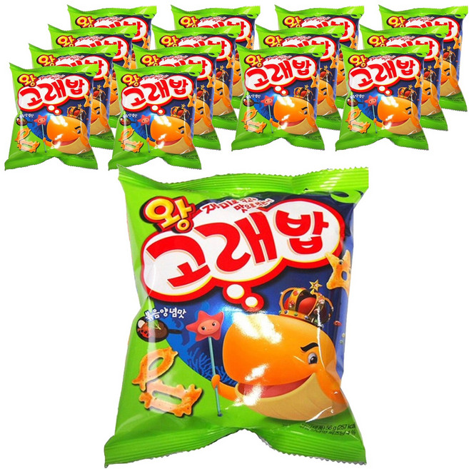 ORION 好麗友 大鯨魚米餅 烤拌調味口味, 56g, 15個