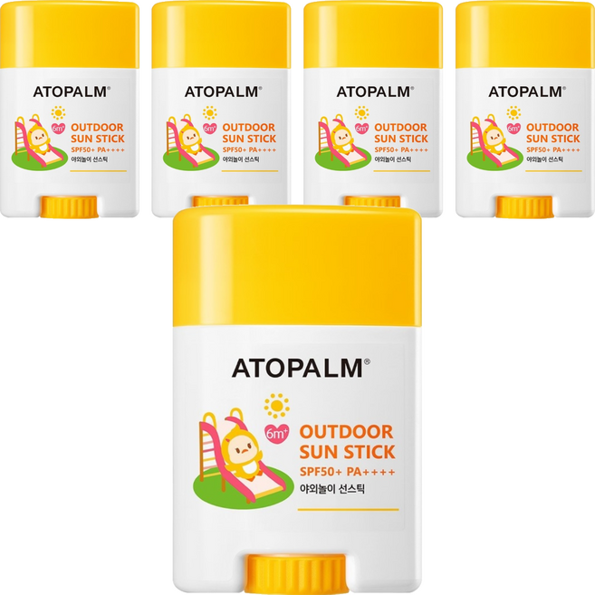 아토팜 유아용 야외놀이 선스틱 SPF50+ PA++++, 21g, 5개