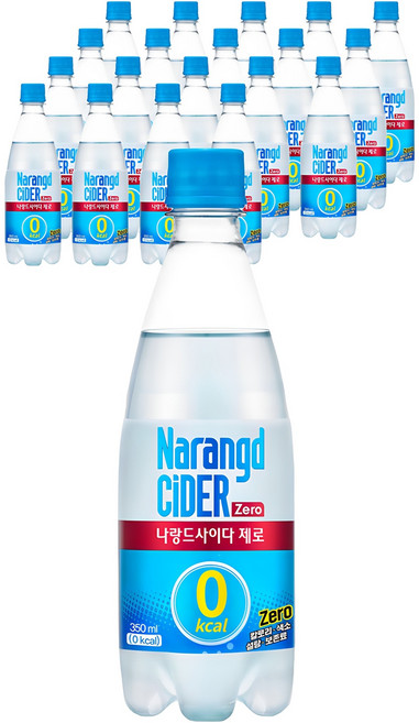 나랑드사이다 제로, 350ml, 20개