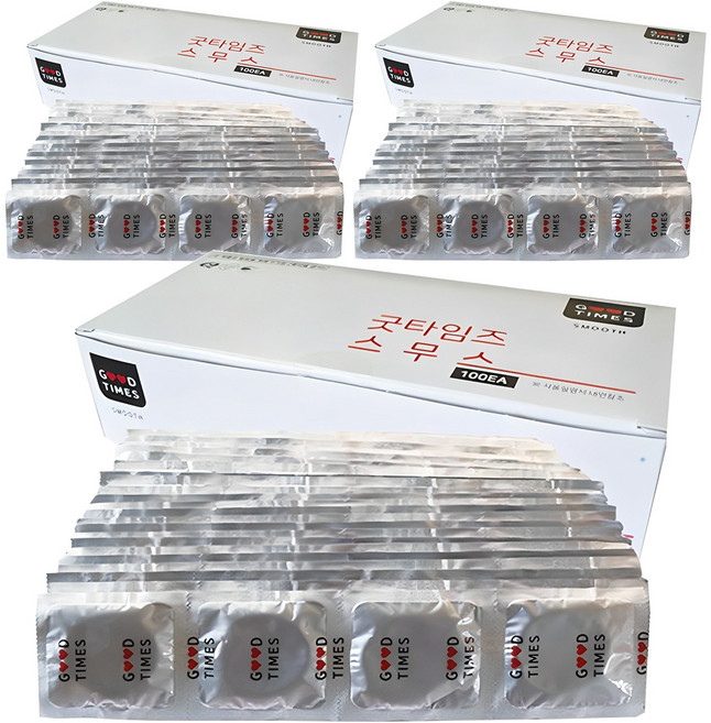 굿타임즈 스무스 콘돔, 100개입, 3개