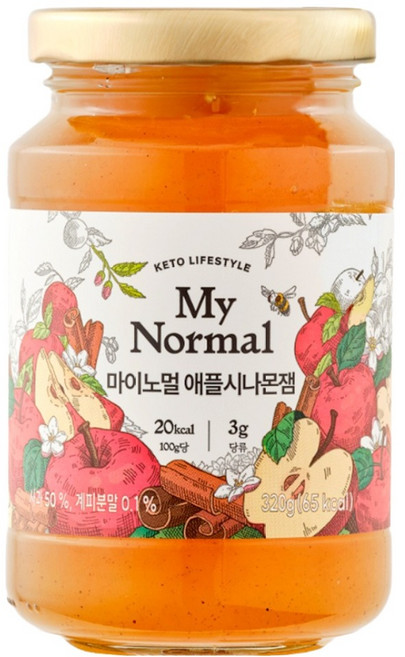 마이노멀 애플시나몬잼, 320g, 1개