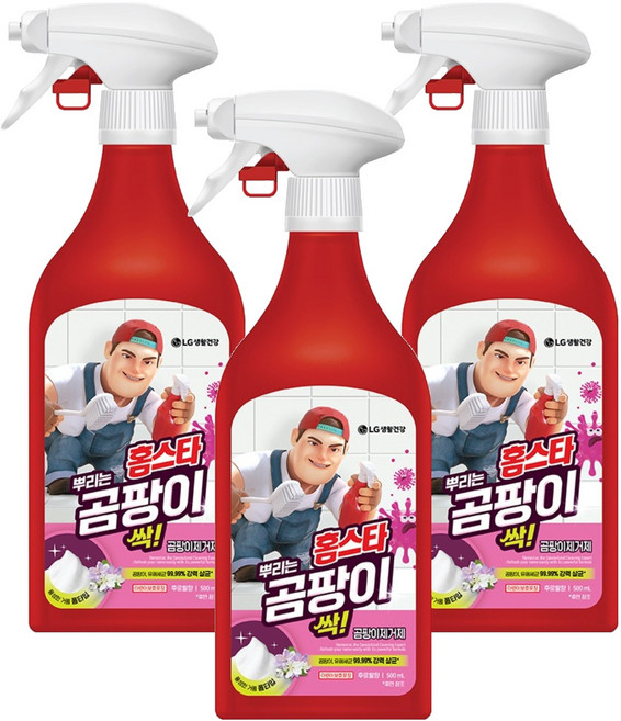 홈스타 맥스프레쉬 뿌리는 곰팡이 싹 세정제, 500ml, 3개