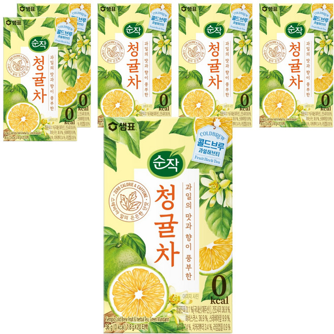 순작 청귤차, 1.8g, 20개입, 6개