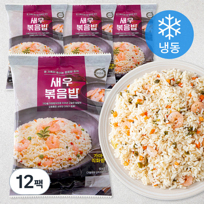 푸르온 새우 볶음밥 (냉동), 270g, 12팩