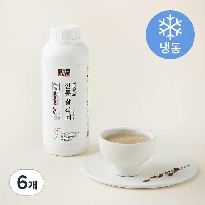 기순도전통장 전통 쌀 식혜 (냉동), 1L, 6개