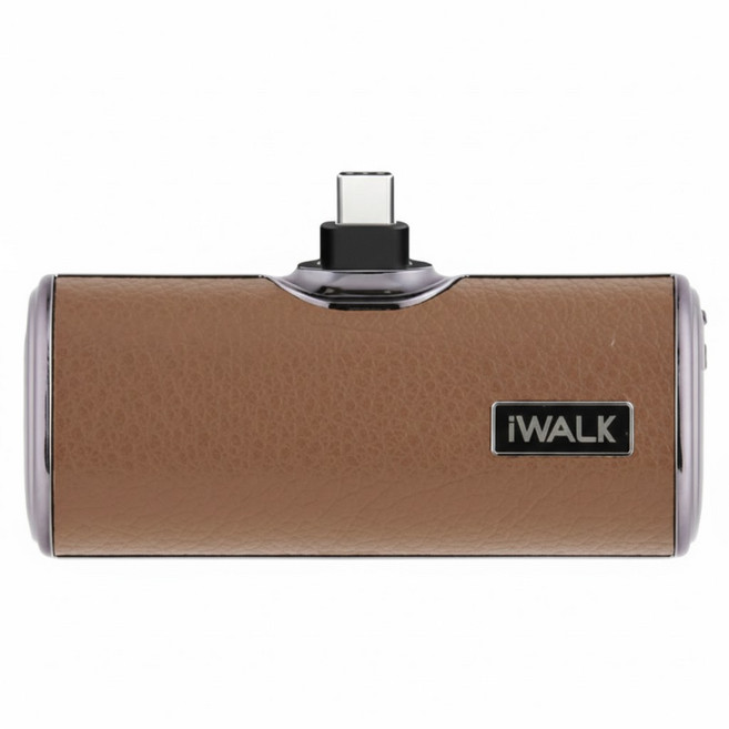 Iwalk Battery 皮革口袋4代行動電源 4500mAh Type-C, DBS4500C, 咖啡色