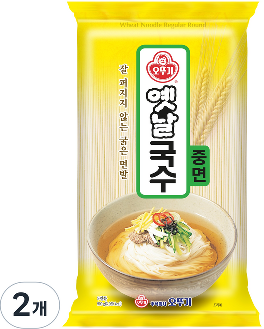 오뚜기옛날 국수 중면, 900g, 2개