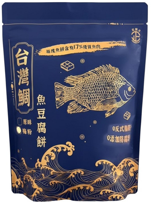 正經人 台灣鯛魚豆腐餅 梅粉口味, 1個, 100g