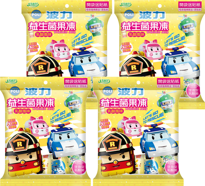 吉樂兒 波力果凍包 乳酸, 260g, 4包