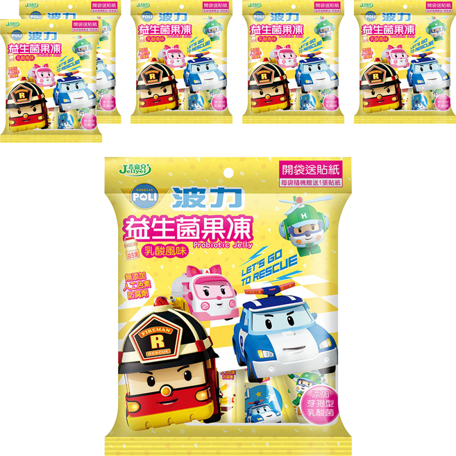 吉樂兒 波力果凍包 乳酸, 260g, 6包