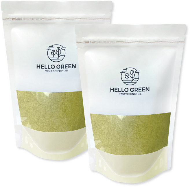 헬로우그린 모링가잎분말, 2개, 500g