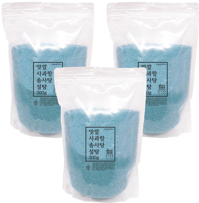 맛깔 솜사탕 설탕 사과향, 300g, 3개