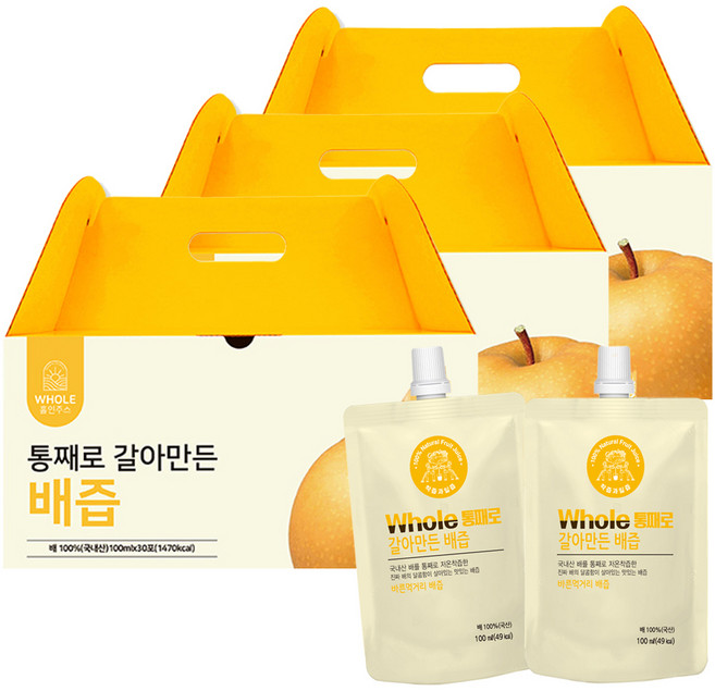 통째로 갈아만든 배즙 스파우트, 100ml, 90개
