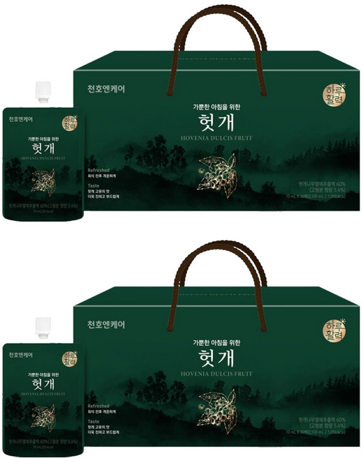 하루활력 가뿐한 아침을 위한 헛개즙, 2.1L, 2개