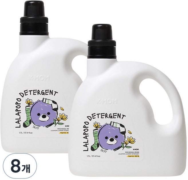 케이맘 랄라포포 유아용 세탁세제 목련향, 1.7L, 8개