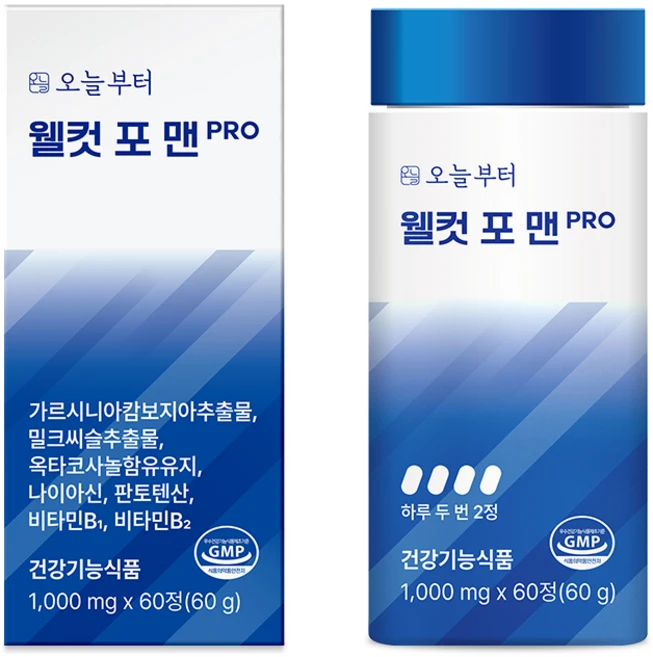 오늘부터 웰컷 포 맨 PRO, 1개, 60정 - 쿠팡