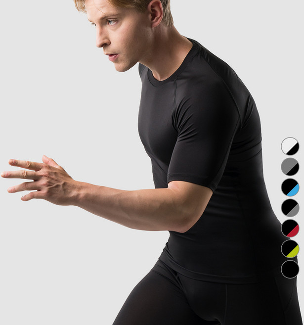 아르메데스 남성용 언더레이어 베이스레이어 컴프레션 테크핏 운동복 반팔 쿨 티셔츠 AR-58