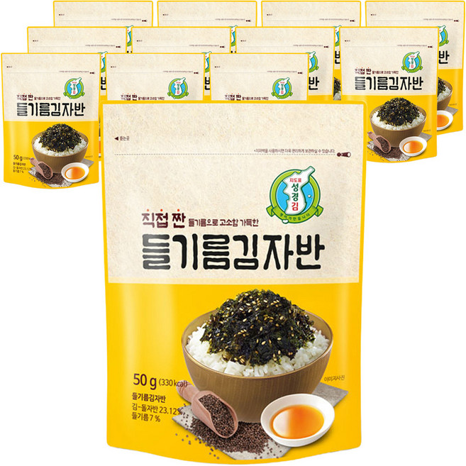 지도표성경 직접 짠 들기름 김자반, 50g, 12개