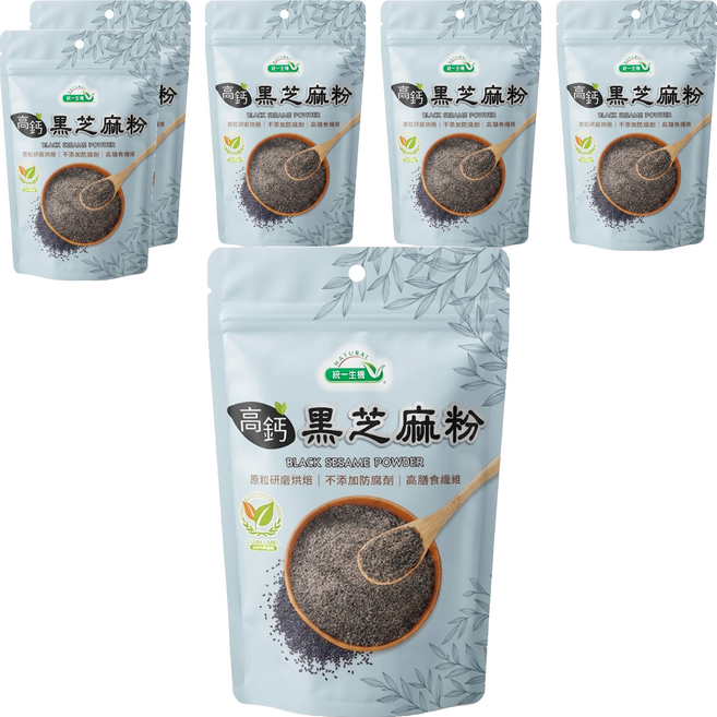 統一生機 高鈣黑芝麻粉, 300g, 6包