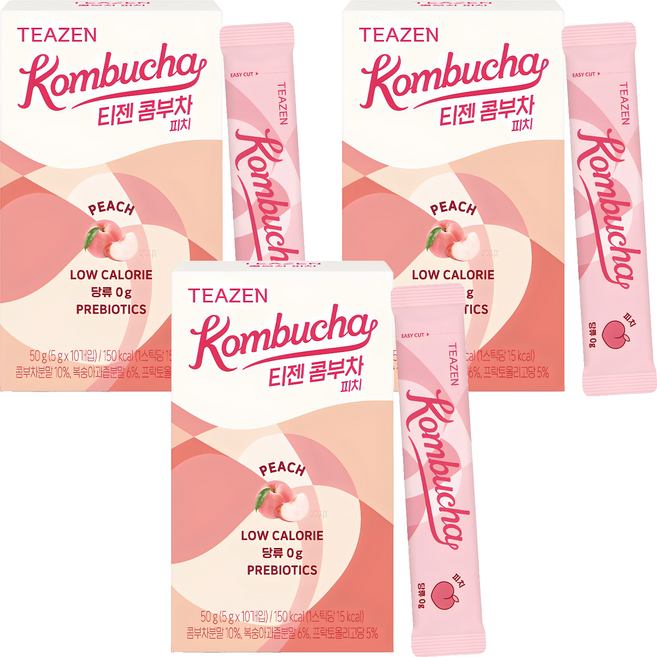 티젠 피치 콤부차, 5g, 10개입, 3개