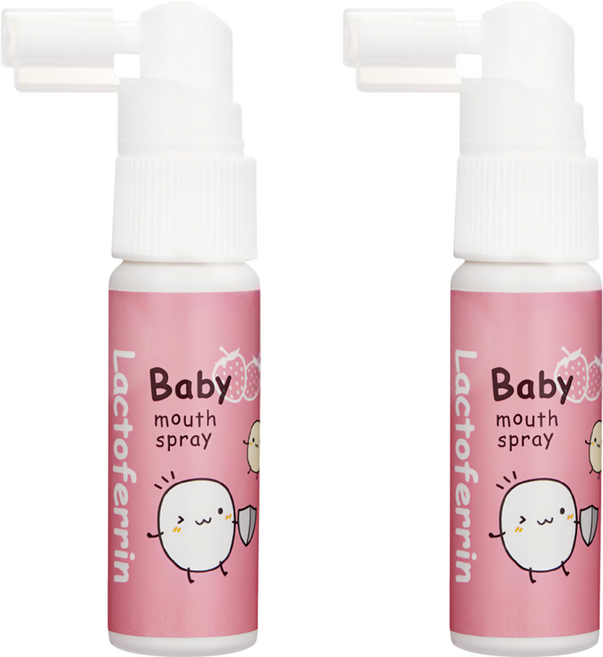 KU.KU Duckbill 酷咕鴨 寶寶乳鐵蛋白潔牙噴霧 草莓, 20ml, 2瓶