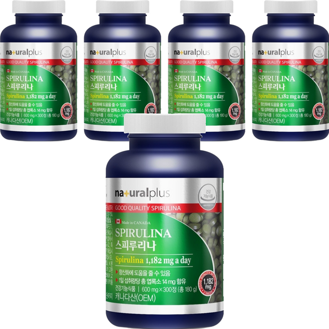 naturalplus 螺旋藻, 300錠, 5個