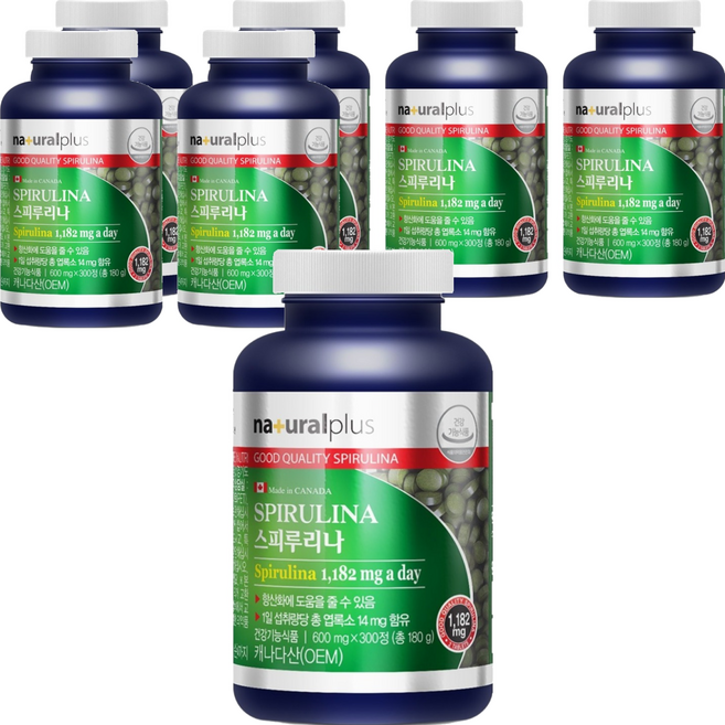 naturalplus 螺旋藻, 300錠, 7個