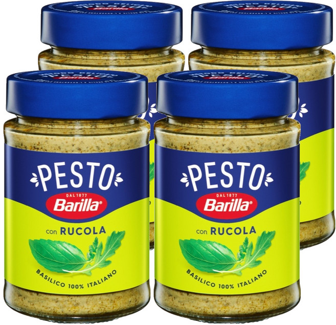바릴라 바실리코 루콜라 페스토 소스, 4개, 190g