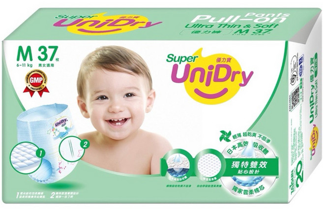 UniDry 優力寶 優力褲/尿布 6~11kg, M, 37片