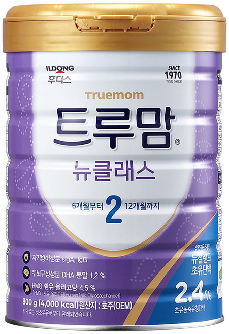 트루맘 뉴클래스 분유 2단계, 800g, 1개