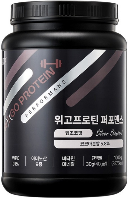 칼로바이 단백질쉐이크 퍼포맨스 WPC 실버 딥초코핏, 1kg, 1개