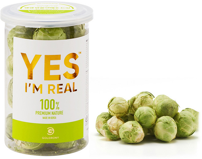 골드로니 반려동물 예스아임리얼 생생 건조간식, 방울양배추 트릿, 40g, 1개