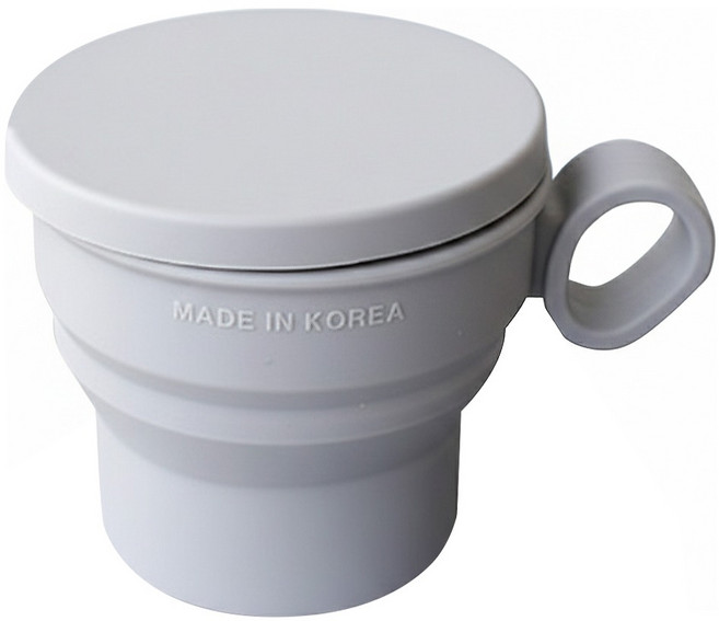 Cherry House 矽膠摺疊杯, 灰色, 1個