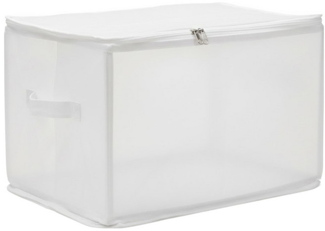 摺疊收納箱, 1個, 透白色