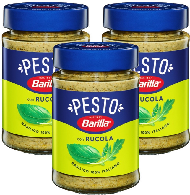 Barilla 百味來 羅勒義大利麵醬, 190g, 3個