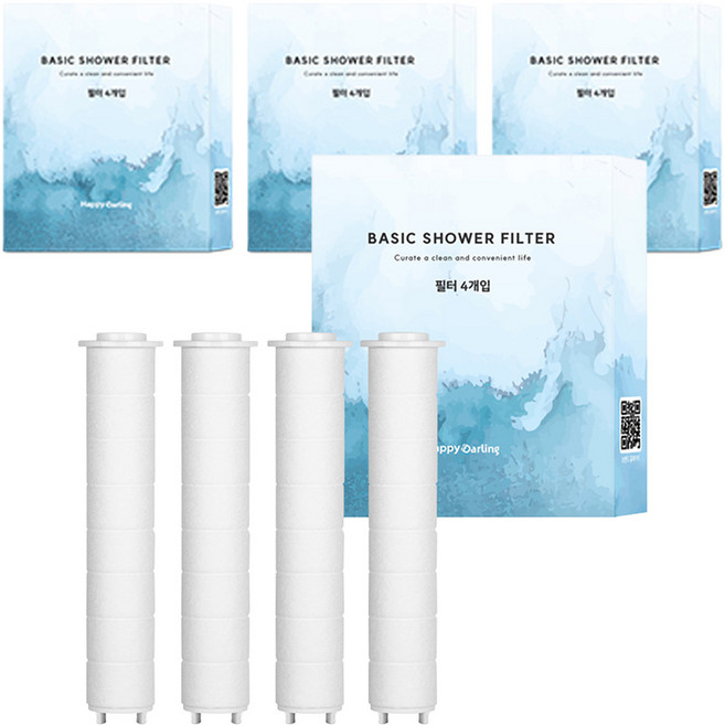 해피달링 베이직 샤워기 바디 필터 리필용 4개입, 4개