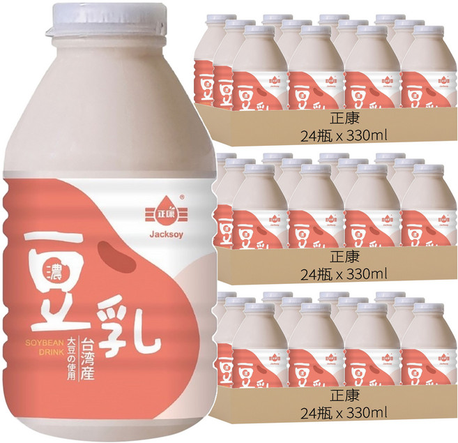 正康 濃豆奶, 330ml, 72瓶