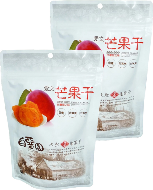 白堊園 台南南化愛文芒果乾, 120g, 2包