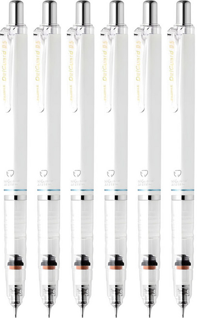 델가드 샤프 화이트, 0.5mm, 6개