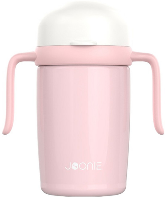 주니 유아용 스테인레스 자기주도 컵 2세대, 240ml, 1개, 핑크