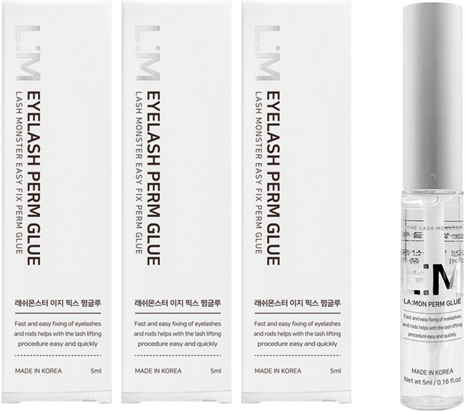 라몽 래쉬몬스터 이지 픽스 속눈썹펌 글루 5ml, 3개