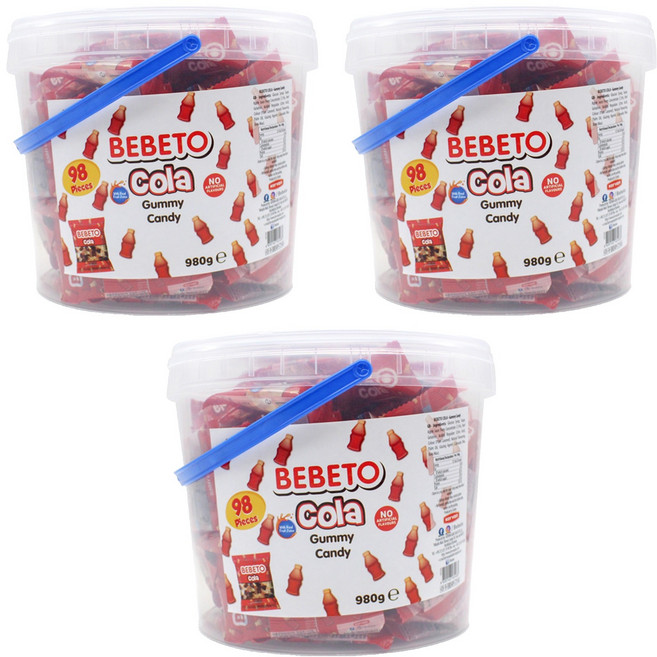 베베토 콜라향 젤리 98개입, 980g, 3개