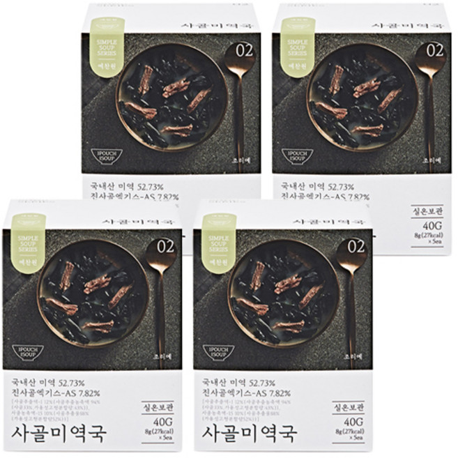 예찬원 사골미역국, 40g, 4개