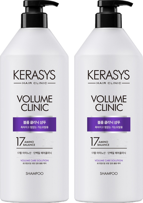 케라시스 볼륨 클리닉 단백질 샴푸 플로럴파우더향, 980ml, 2개