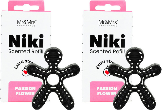 Mr&Mrs FRAGRANCE Niki 車用芳香劑 補充包, 熱情花香, 2個