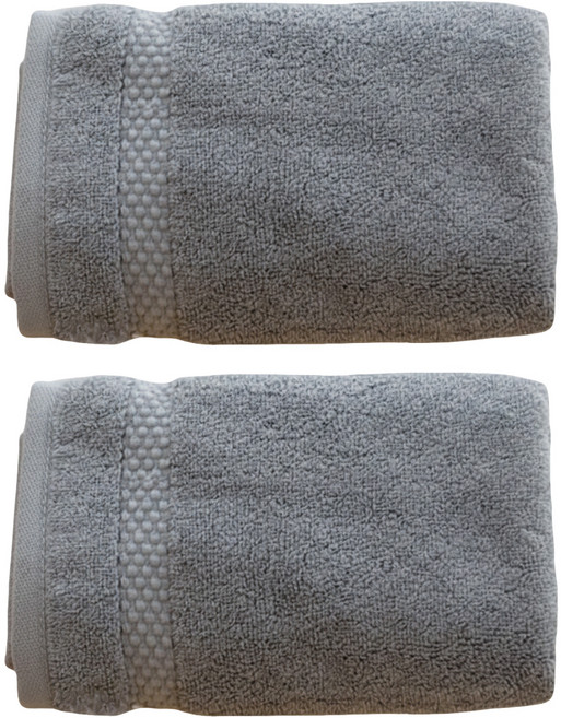SHING LONG TEXTILE 台灣興隆毛巾 雅痞雙股美棉毛巾 172g 76 x 35cm, 灰色, 2條